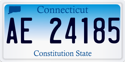 CT license plate AE24185