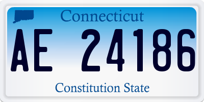 CT license plate AE24186