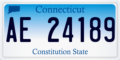CT license plate AE24189