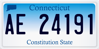 CT license plate AE24191