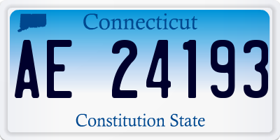 CT license plate AE24193