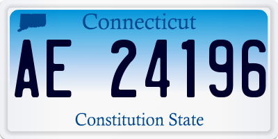 CT license plate AE24196