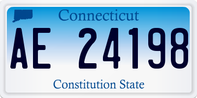 CT license plate AE24198