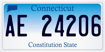 CT license plate AE24206