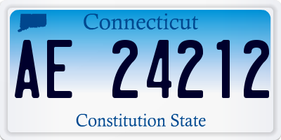 CT license plate AE24212
