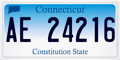 CT license plate AE24216