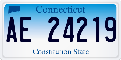CT license plate AE24219