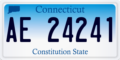 CT license plate AE24241