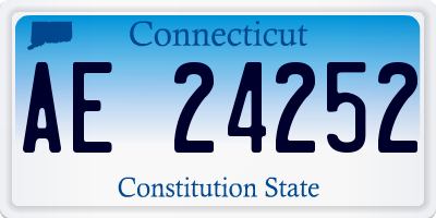 CT license plate AE24252