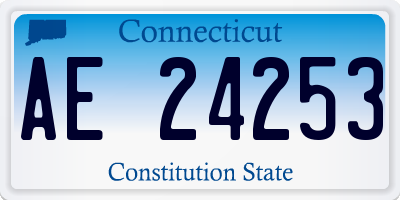 CT license plate AE24253