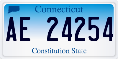 CT license plate AE24254