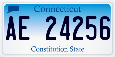 CT license plate AE24256