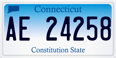 CT license plate AE24258