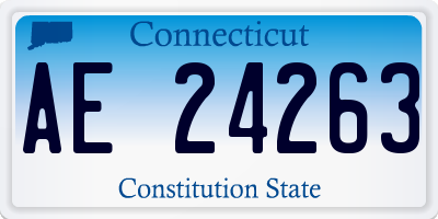 CT license plate AE24263