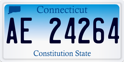 CT license plate AE24264