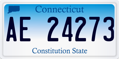 CT license plate AE24273