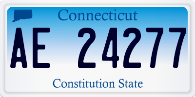 CT license plate AE24277