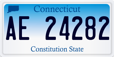CT license plate AE24282