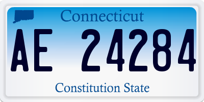 CT license plate AE24284