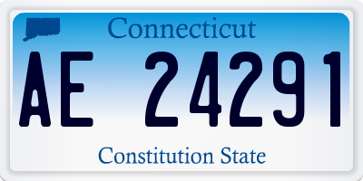 CT license plate AE24291