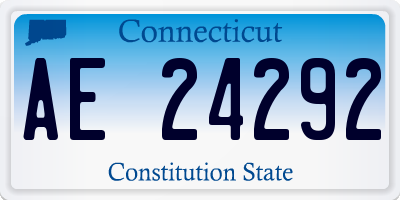 CT license plate AE24292