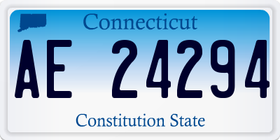 CT license plate AE24294