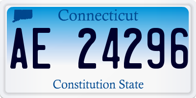 CT license plate AE24296