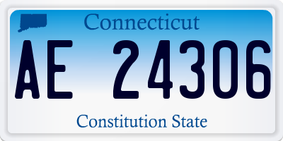 CT license plate AE24306