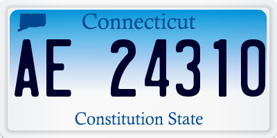 CT license plate AE24310