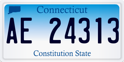 CT license plate AE24313