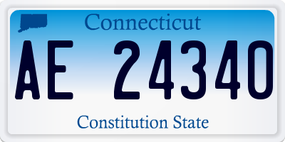 CT license plate AE24340