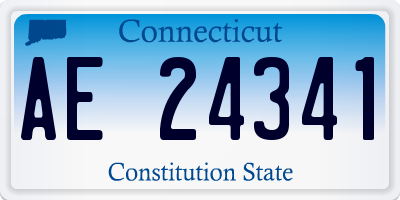 CT license plate AE24341