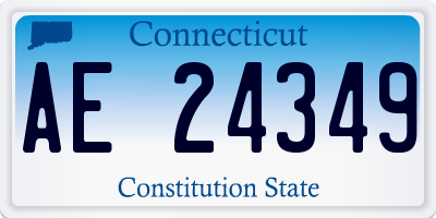 CT license plate AE24349