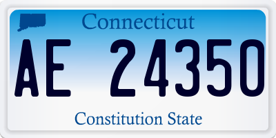 CT license plate AE24350