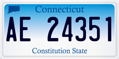CT license plate AE24351