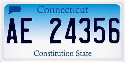 CT license plate AE24356