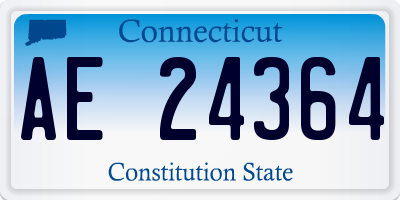 CT license plate AE24364