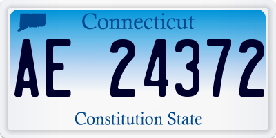 CT license plate AE24372
