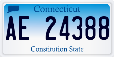 CT license plate AE24388