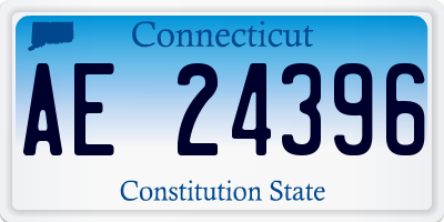CT license plate AE24396