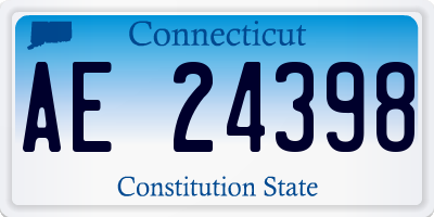 CT license plate AE24398