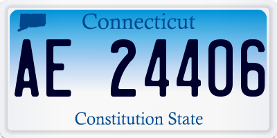 CT license plate AE24406