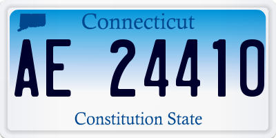 CT license plate AE24410