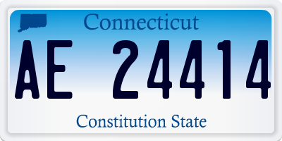 CT license plate AE24414