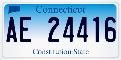 CT license plate AE24416