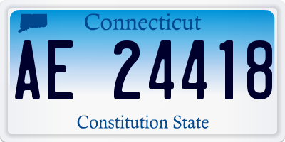 CT license plate AE24418