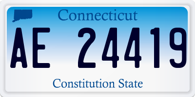 CT license plate AE24419