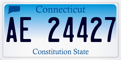 CT license plate AE24427