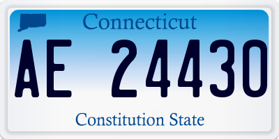 CT license plate AE24430