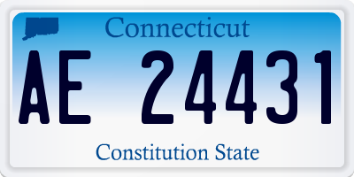 CT license plate AE24431
